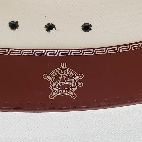Texas Hat Company Genuine Shantung 20X Western Cowboy Hat, Natural, Sz 7 1/4" - Picture 8 of 15